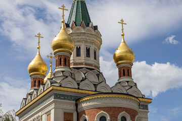 Saint Nicholas Orthodox Russian Church built in 1899 in Russian-Byzantine style, Vienna, Austria