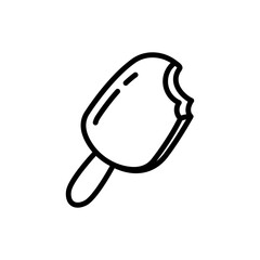 Ice cream line icon. Food icon. Ice cream icon isolated on white background. Transparent background, minimalist symbol. Vector images