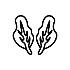 Salad line icon. Food icon. Healthy food icon isolated on white background. Transparent background, minimalist symbol. Vector images