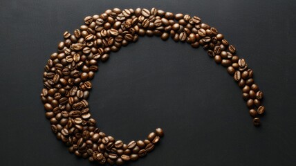 Coffee beans, on a black background, top view
a pile of large cracked black roasted coffee beans on a black slate background