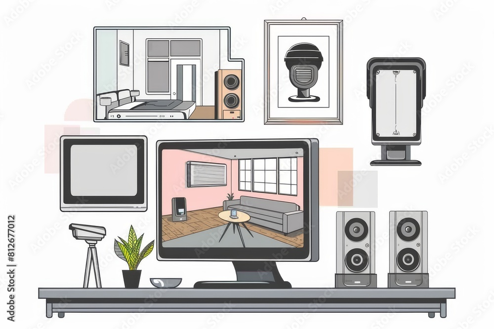 Poster watchful surveillance systems utilize barrier systems for reliable connections and motion detection 