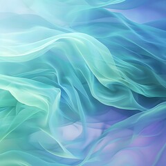 Obraz premium A blue and green fabric with a flowing pattern.