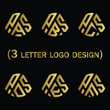 Creative 3 letter logo design PSA, PSB, PSC, PSD, PSE, PSF, 