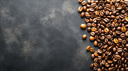 Coffee beans: Fragrant richness, morning ritual, brewing anticipation, essence of vitality and awakening.