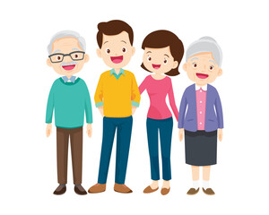 Big happy multi-generational family siblings relatives portrait