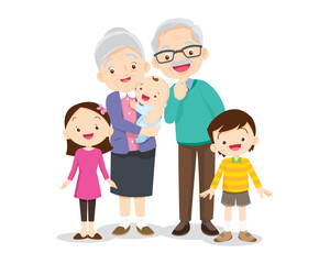 Big happy multi-generational family siblings relatives portrait