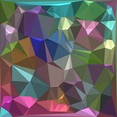 Full visible spectrum bright rainbow coloured similar shaped triangular mosaic tiles with distortion