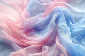 Soft, Wavy Pastel Fabric Background Illustrating Serenity and Elegance