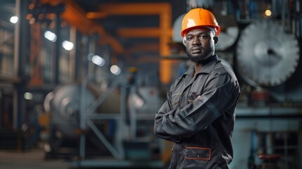 A Confident Industrial Worker Standing