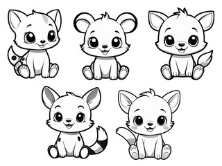 animals for coloring book.