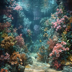 Obraz premium an underwater world inspired by the beauty of a coral reef