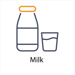 Milk  vector icon