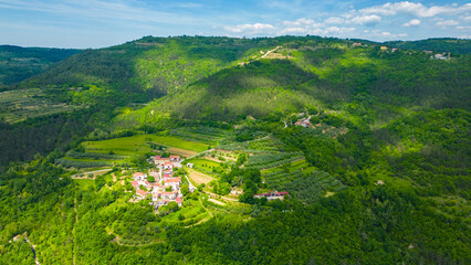The Parenzana is a beautiful old railway route in Istria, Croatia, which has been transformed into a scenic bicycle path. Captured by drone, the Parenzana reveals its charming countryside charm