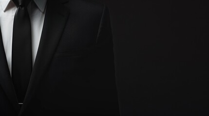 Crisp image of a male executive s torso in a charcoal grey suit, symbolizing his role in steering the company through ongoing challenges