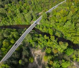 Bridge over the Świder River near Otwock, Masovia, Poland
