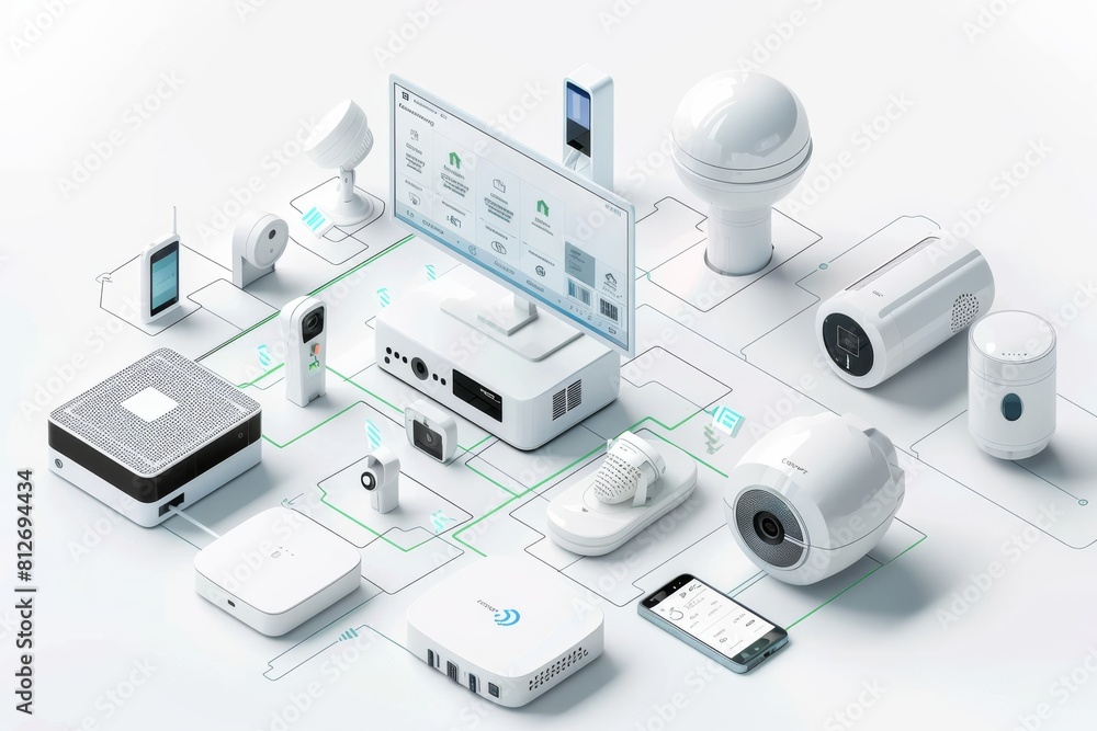Poster motion surveillance in alarm systems integrates siren alerts with defense measures and camera feeds 