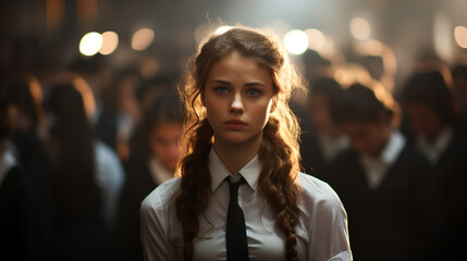 lonely girl at school, bullying 