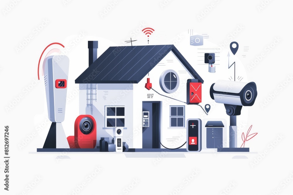 Poster video cameras integrate security and monitoring services for house surveillance, utilizing security 