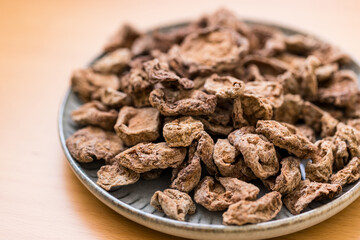 Pile of preserved dry plums
