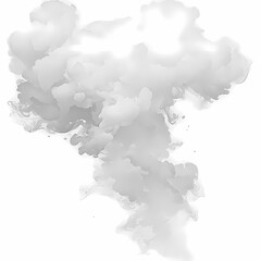 Transparent PNG Smoke Effect Set Against a Pristine Backdrop: Versatile Stock Image for Creative Projects