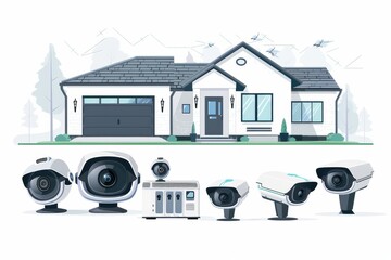 Camera systems integrate security with water alarms and wireless tilt mechanisms, employing alarms and security implementations through lens zoom capabilities for comprehensive monitoring.