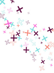 Colorful christian cross isolated vector illustration. Religion themed background. Design for crucifix cross, Christianity, prayer