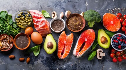 Concept of Heart Healthy Foods and Managing Blood Pressure