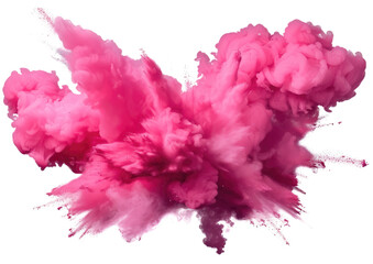 Fototapeta premium Pink smoke billowing out of a fire