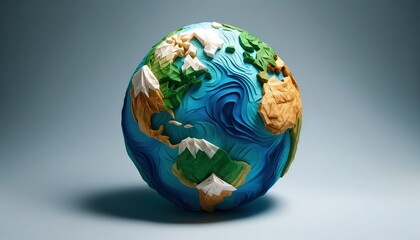 Fototapeta premium earth globe on white background