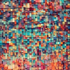 abstract colorful spotted pixels pattern