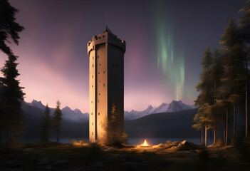 castle tower in winther