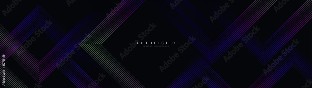 Poster abstract background with geometric triangle line. modern minimal trendy lines pattern horizontal. ve