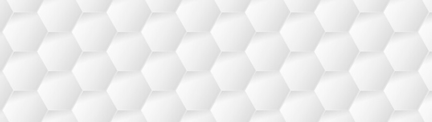 Abstract background with white geometric hexagon. Modern minimal trendy lines pattern horizontal. Vector illustration
