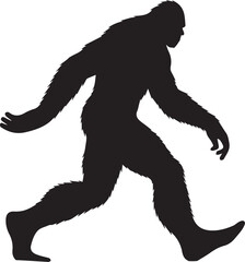 Fototapeta premium bigfoot silhouettes isolated on white background