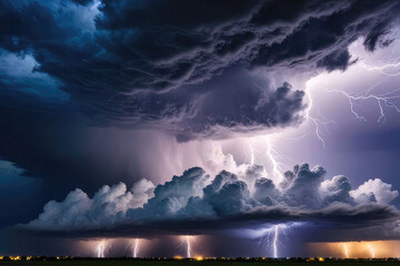 lightning in the sky