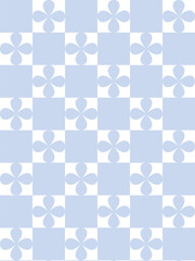 Seamless pattern with blue squares on white background. Vector illustration.