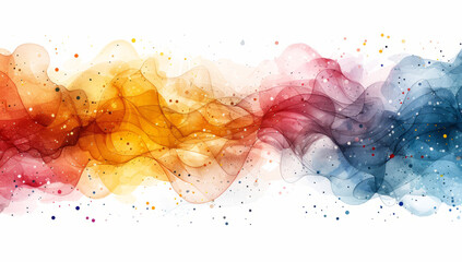 Organic Watercolor Wave Elements: Abstract Background