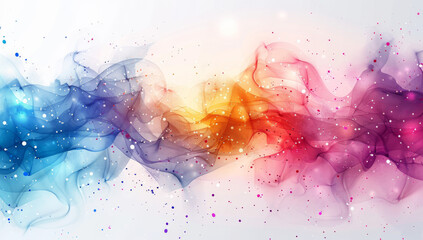 Dreamy Watercolor Wave Abstraction: Artistic Background