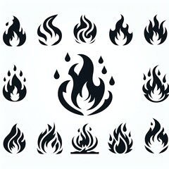 icon set fire