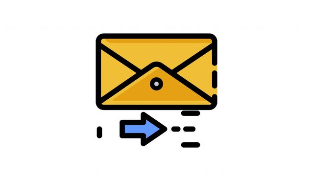 Send email icon picture illustration of a mail envelope in a mailbox. suitable for email marketing campaigns, postal service promotions, or communicationthemed designs