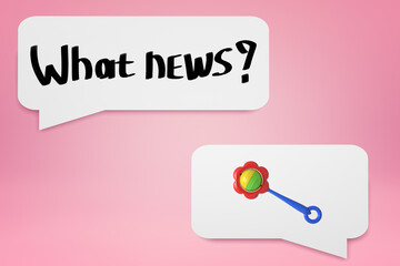 Abstract communication concept with speech bubbles