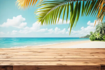 beach with palm trees