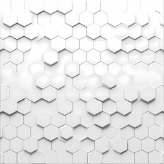 Elegant and Contemporary Panoramic Hexagon Tiles Wallpaper for Home Decor or Brand Promotion