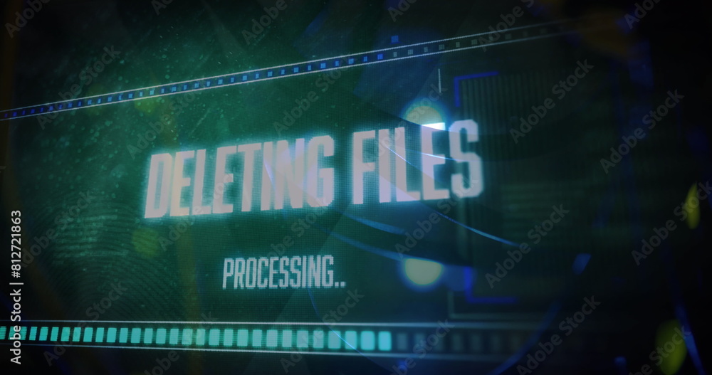 Poster image of data processing over computer server cables