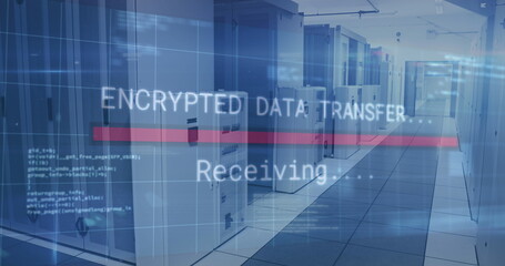 Image of data processing over computer servers