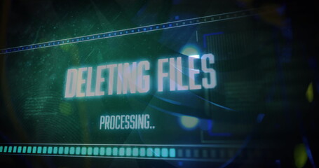 Image of data processing over computer server cables
