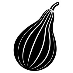 illustration of bitter gourd vector silhouette