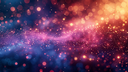 Light Bokeh Background Vector with Colorful Glowing Particles