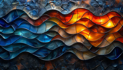 Whimsical Abstract Waves: Swirling Colors in an Otherworldly Pattern