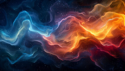 Vivid Abstract Waves: Swirling Colors in an Otherworldly Artistic Pattern